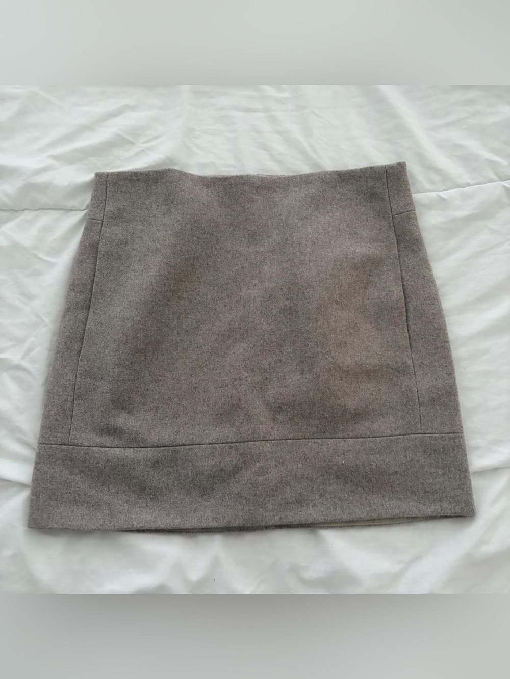J.Crew wool blend beige mini skirt size 00
